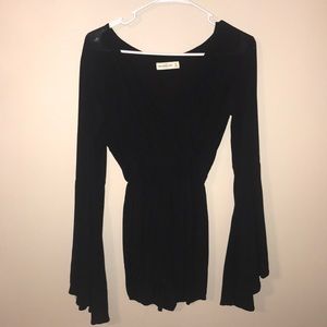 Black Abercrombie & Fitch Long-sleeve Romper